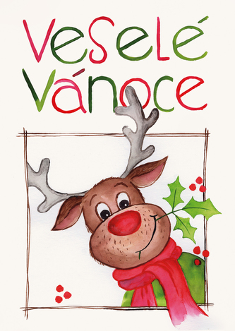 Přáníčko BeBechy - A6 - bílé - Sobík