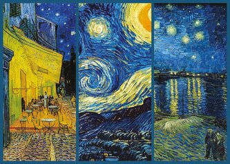 INTERDRUK Puzzle Art: Noční koláž 1000 dílků