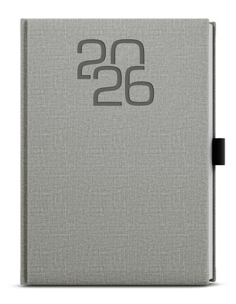 Denní diář 2026 - David - Fabric - A5 - šedá