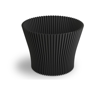 Plastový obal na květiny Lotos 110, černý