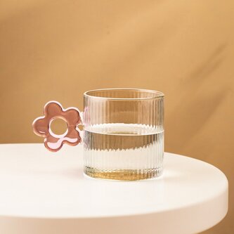 Sklenice | BELLEZZA | s růžovým květem | 0,39 l | 739224