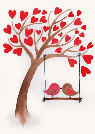 Přáníčko BeBechy - A6 - bílé - Ptáčci