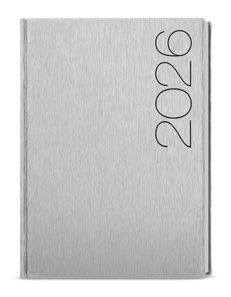 Týdenní diář 2026 - Oskar - ForMen - A5 - Silver