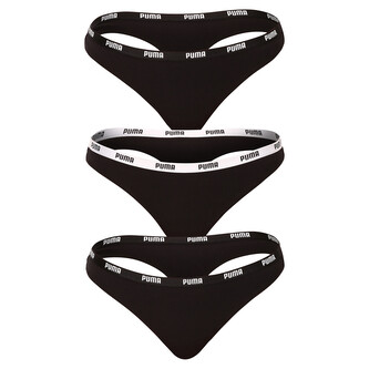 3PACK dámská tanga Puma černá (503008001 200) M