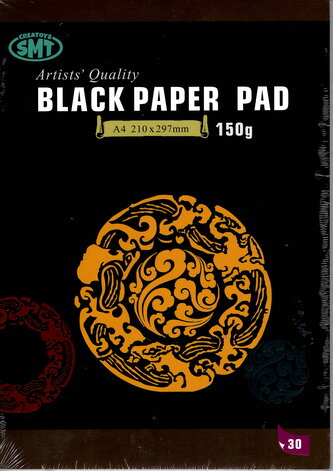 Blok - black, A4, 150g, 30 listů