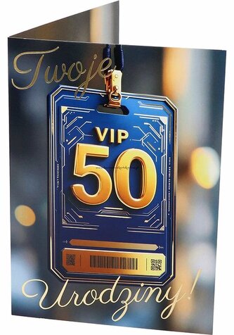 Karnet B6 50 Urodziny męskie VIP RU-008
