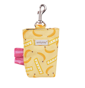 Pouzdro na sáčky na psí exkrementy HAPPY BANANA 6x2x11 cm