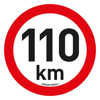 Samolepka omezení rychlosti 110km/h (20 cm) Samolepka omezení rychlosti 110km/h (20 cm)