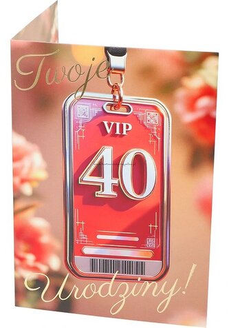 Karnet B6 40 Urodziny damskie VIP RU-005