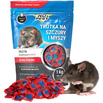 NO Pest No pest - jed na myši, potkany, hlodavce - modrá pasta, 1kg
