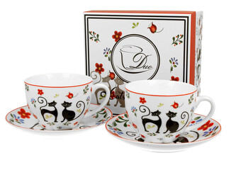 2 filiżanki ze spodkami KOTY ETNO