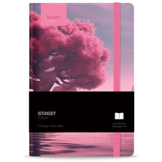 Blok TREES Journey A5 linka s gumou