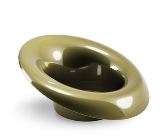 Nakloněná ikebana Mori zlatá 120 mm