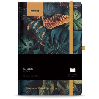 Blok  FLOWERS Garden A6 linka s gumou