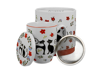 Kubek z zaparzaczem w tubie KOTY ETNO