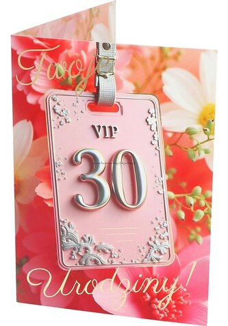 Karnet B6 30 Urodziny damskie VIP RU-002