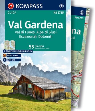 KOMPASS guida escursionistica Val Gardena, Val di Funes, Alpe di Siusi, 55 itinerari