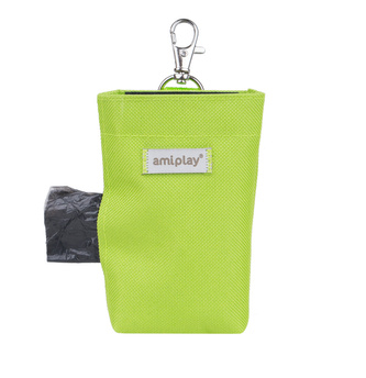 Pouzdro na sáčky na psí exkrementy RUMBA zelená 6x2x11 cm