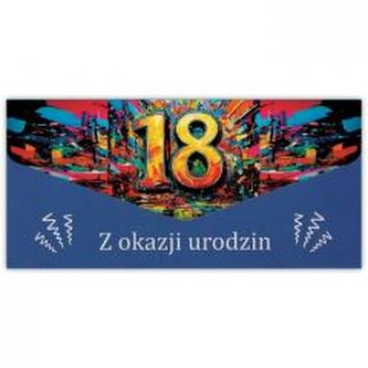 Karnet-koperta Urodziny 18
