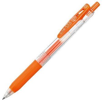 Gelové pero "Sarasa Clip", červeno-oranžová, 0,33 mm, stiskací mechanismus, ZEBRA 35133
