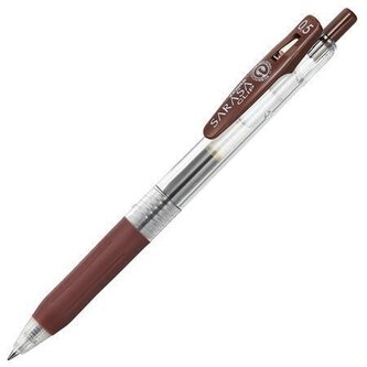 Gelové pero "Sarasa Clip", hnědá, 0,33 mm, stiskací mechanismus, ZEBRA 35136
