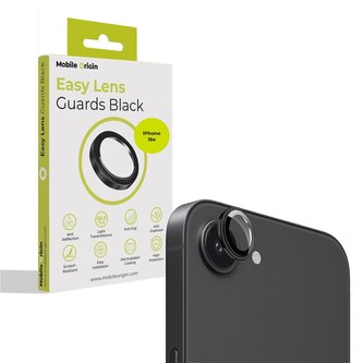 Mobile Origin Easy Lens guards, black - iPhone 16e
