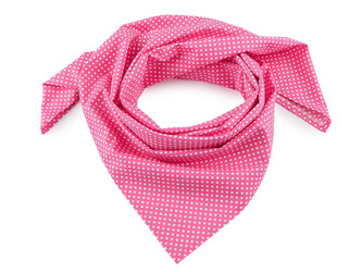 Bavlněný šátek s puntíky 65x65 cm - 1 ks - 16 pink