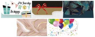 Koperty KP01 15x9cm 5 wzorów op.20szt. KP01_OGGR_796