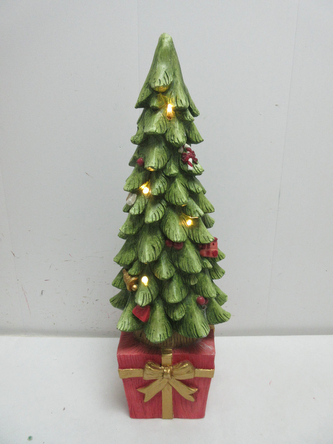 SANTA LILA Figurka choinka z LED21x21x64cm