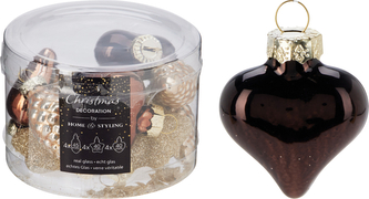 KOMPLET BOMBEK SZKLANA 12 SZT. BURSZTYNO