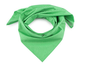 Bavlněný šátek s puntíky 65x65 cm - 1 ks - 11 zelená trávová