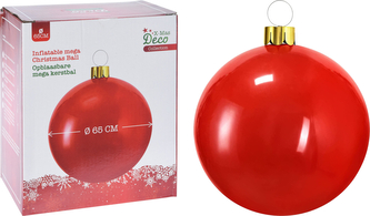 BOMBKA ŚWIĄTECZNA NADMUCHIWANA 65CM CZERWONA