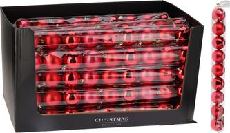 KOMPLET 9 BOMBEK 6CM CZERWONE