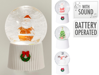 KULA SZKLANA OZDOBNA 15CM NA BATERIE