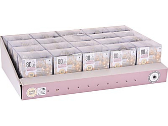 ŁAŃCUCH LED 80L WEWNĘTRZNETIMER 3x AA 1,5V NA BATERIE