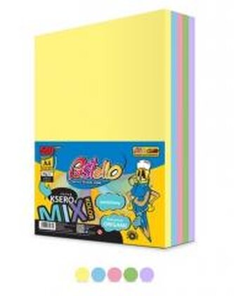 Papier ksero A4 80g 5 kolorów 500 arkuszy pastel