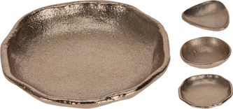 MISKA ZŁOTA 9X9X2CM 3 RODZAJE DESIGN