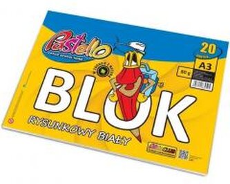 Blok rysunkowy A3 80g 20 kartek
