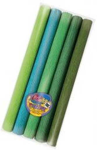 Bibuła mini 25x200cm odcieni zielonych 5 kolorów