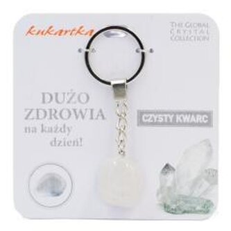 Brelok Dużo zdrowia czysty kwarc