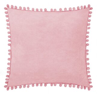 Dekorační polštář ESLOV růžová s bambulkami 45x45 cm 926253