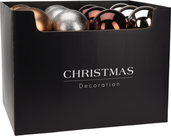 BOMBKA ŚWIĄTECZNA 12CM BURSZTYNOWA