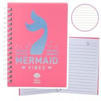 Notatnik A6/80K linia Ogon Syreni różowy