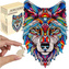 Dřevěné puzzle Kruzzel 24552 Vlk