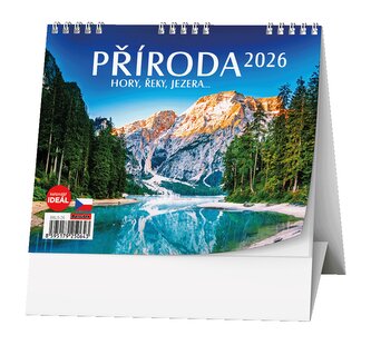 Stolní kalendář 2026 - IDEÁL - Příroda, hory, řeky, jezera…