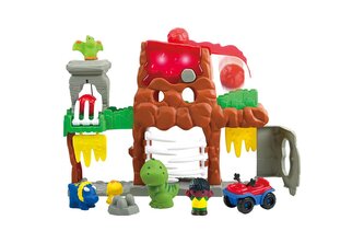 Sada dobrodružný svět dinosaurů s doplňky plast na baterie se zvukem, světlem v krabici 48x39cm 18m+