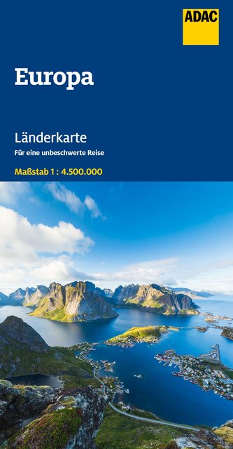 ADAC Länderkarte Europa 1:4,5 Mio.