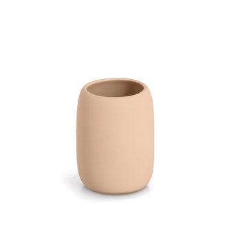 ZELLER Kelímek na kartáčky keramický světle béžová 8,4 x 10,8 cm