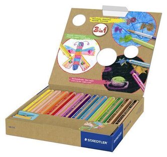 Barevné pastelky "Noris Junior", 12 barev, 3v1, STAEDTLER 140 C12