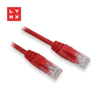 LYNX UTP patch kabel Cat5e, PVC, CCA, 10m, červený